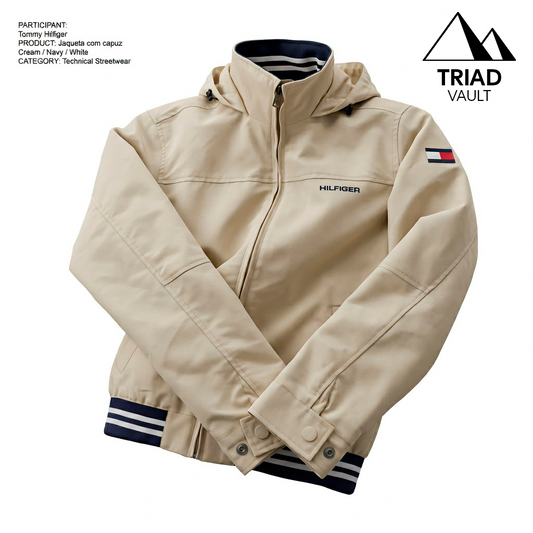JAQUETA TOMMY HILFIGER DE LISTRA BEGE 2020 - TRIAD VAULT